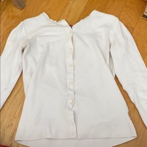 white long sleeve button up
